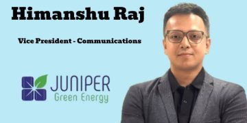 Himanshu Raj named Vice President - Communications at Juniper Green Energy and Experion Developers